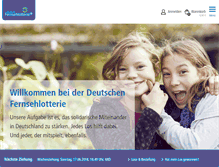 Tablet Screenshot of fernsehlotterie.de